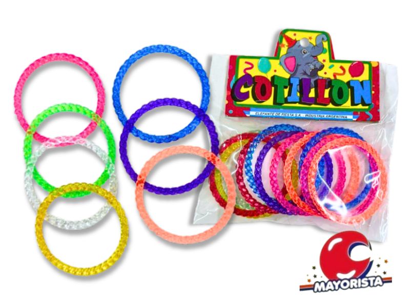 PULSERA X 12 BRILLO TRANSPARENTE COLOR (169) ELE COTILLON