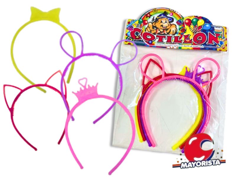 VINCHA X 4 SURTIDA (617) ELE COTILLON