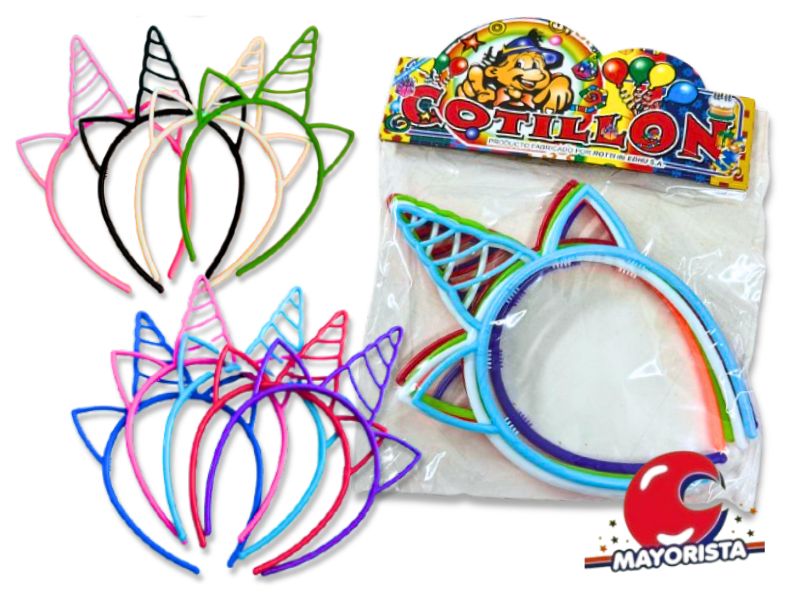VINCHA X 6 UNICORNIO (658) ELE COTILLON
