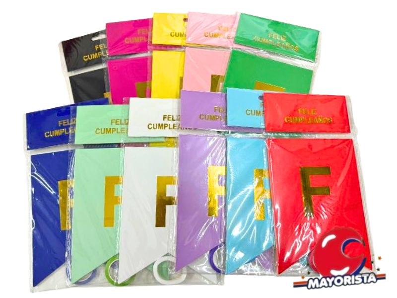 BULTO BANDERIN CARTON FELIZ CUMPLEANOS X 300 (YW18-092) LCOST