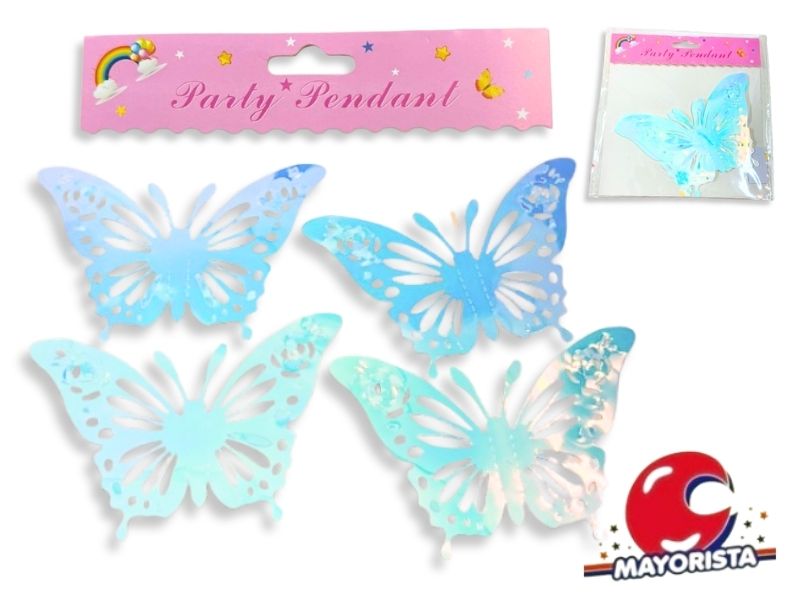 MARIPOSAS X 6 BLANCA TORNASOLADA (ILC-Y174) LCOST