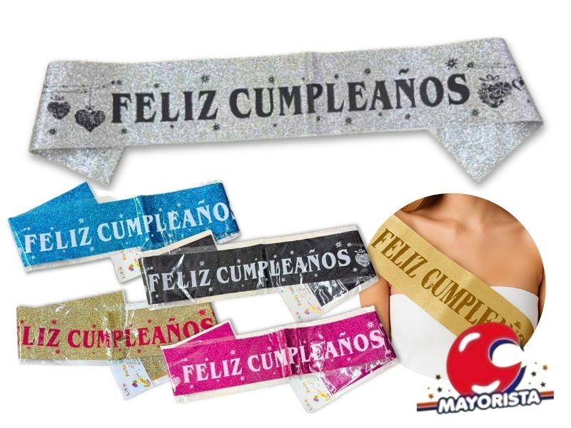 BANDA BRILLOSA FELIZ CUMPLEANOS (ZLE-CB-09-03) ERIK