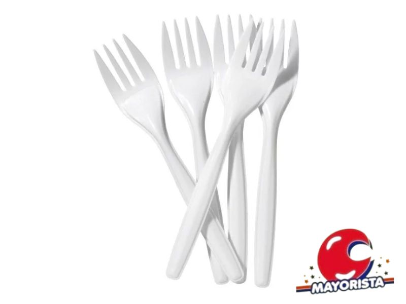 TENEDORES BLANCOS X 10 - POLYMEROS