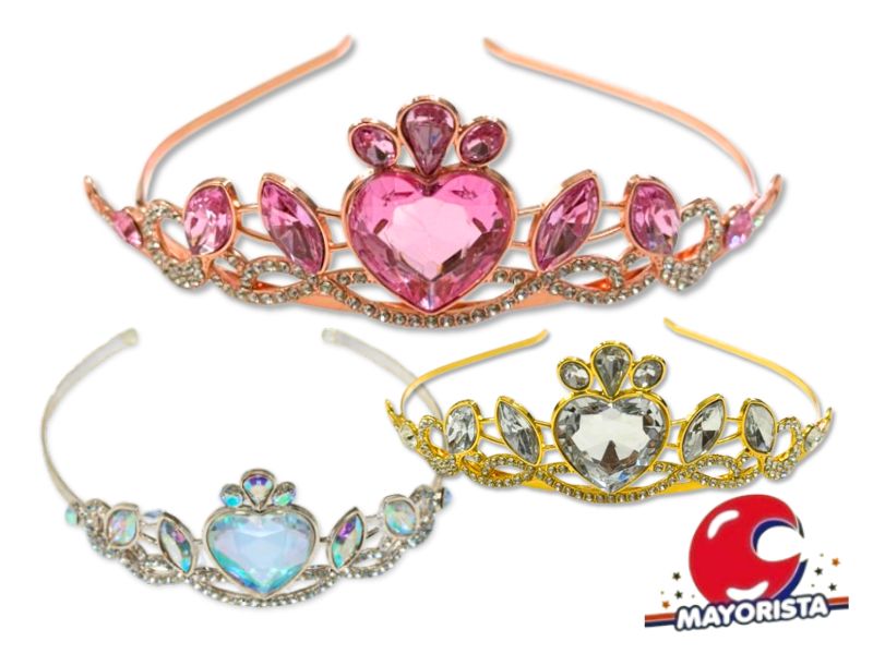 TIARA METAL CORAZON VARIOS COLORES (Y199-10611) CHG