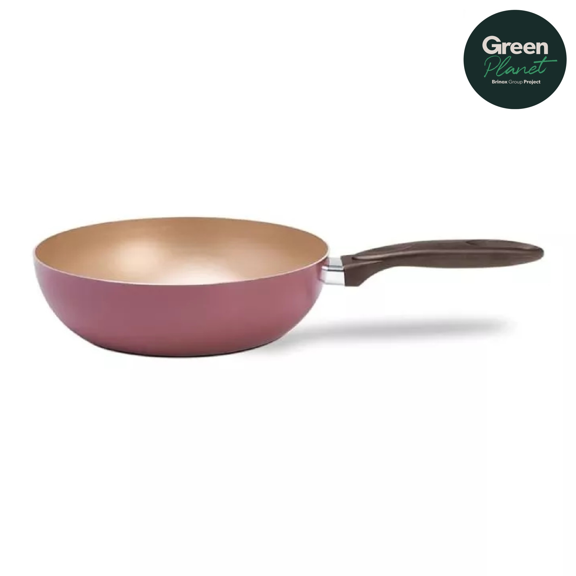 Wok 24 cm 2.3L Brinox Naturall Marron GreenPlanet
