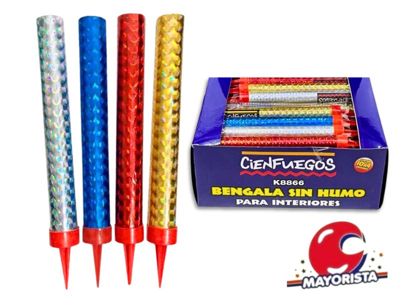 VELA BENGALA HOLOGRAFICA X4 EN BLISTER (K8866) CIENFUEGOS