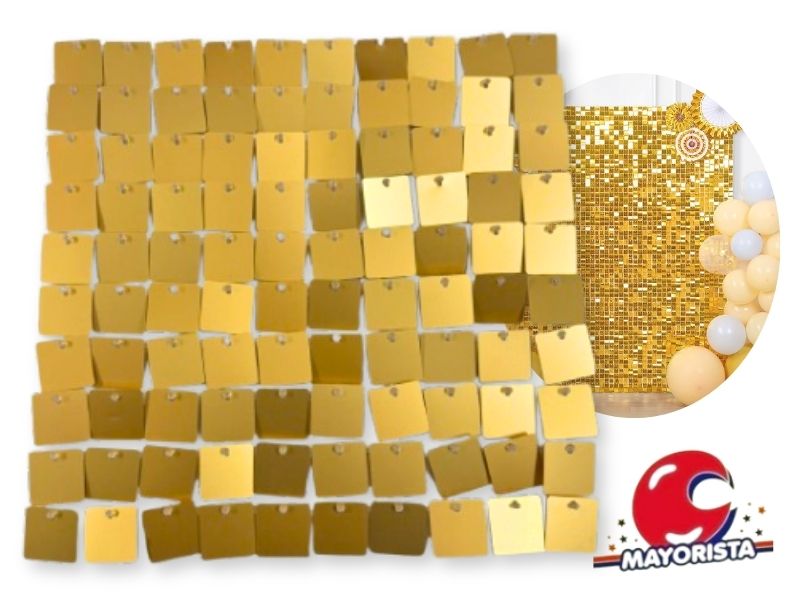 PANEL SHIMMER WALL DORADO MATE 30X30 (YJ0007) YJ IMPORT