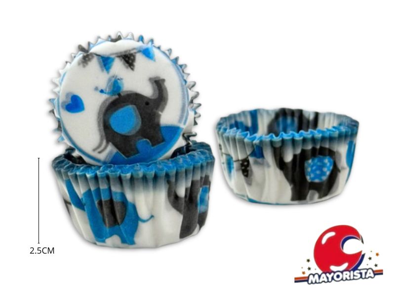 PIROTINES N 8 X 25 ELEFANTE CELESTE (CONVIDA)