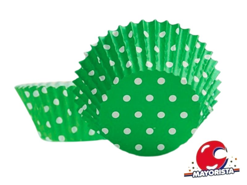 PIROTINES N 10 X 25 LUNARES VERDE OSCURO (CONVIDA)