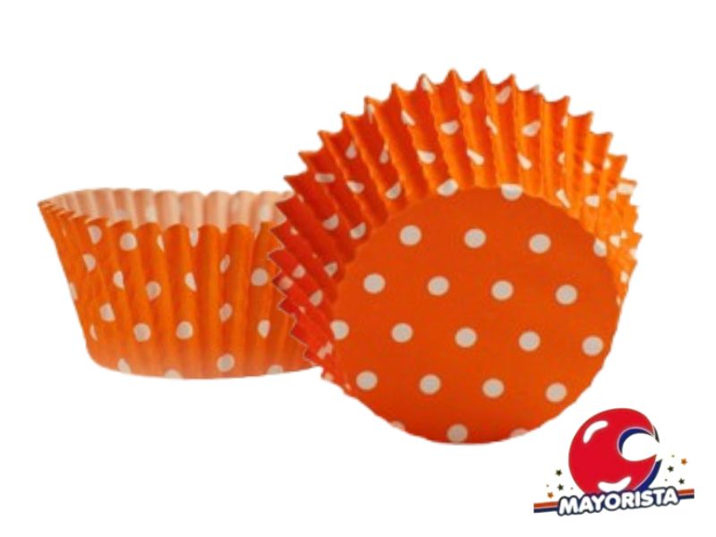 PIROTINES N 10 X 25 LUNARES NARANJA (CONVIDA)