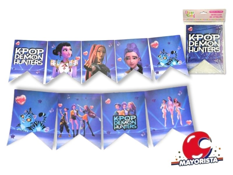 BANDERIN CARTON DOS PICOS X 1 GUERRERAS KPOP 17CM - DIVER COTY