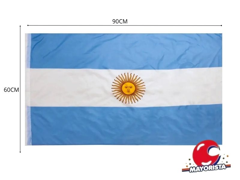 BANDERA ARGENTINA DE TELA 60X90 CM (YJ0847) YJ IMPORT