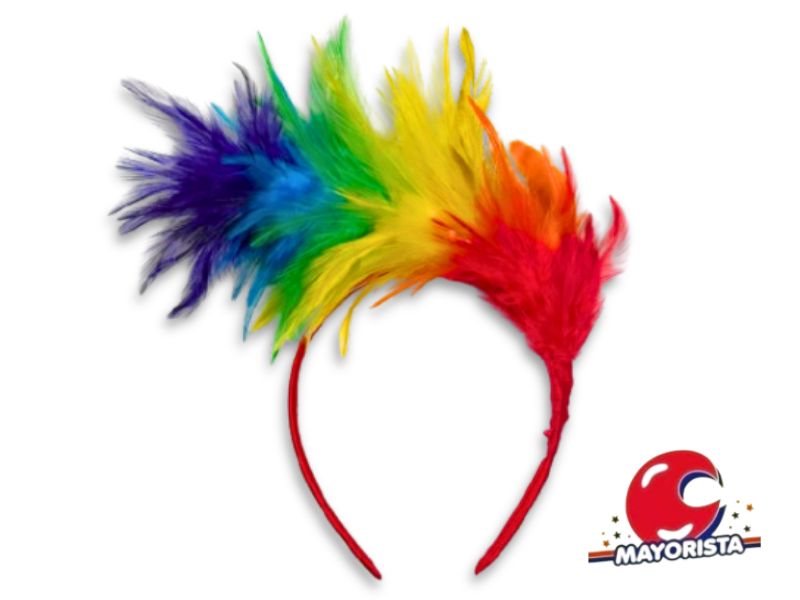 VINCHA CON PLUMAS MULTICOLOR (ZLE-CV-63-01T) ERIK