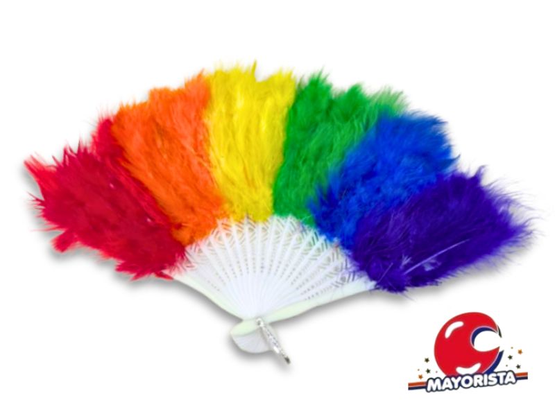 ABANICO DE PLUMAS MULTICOLOR (ZLE-CAB-01-01T) ERIK