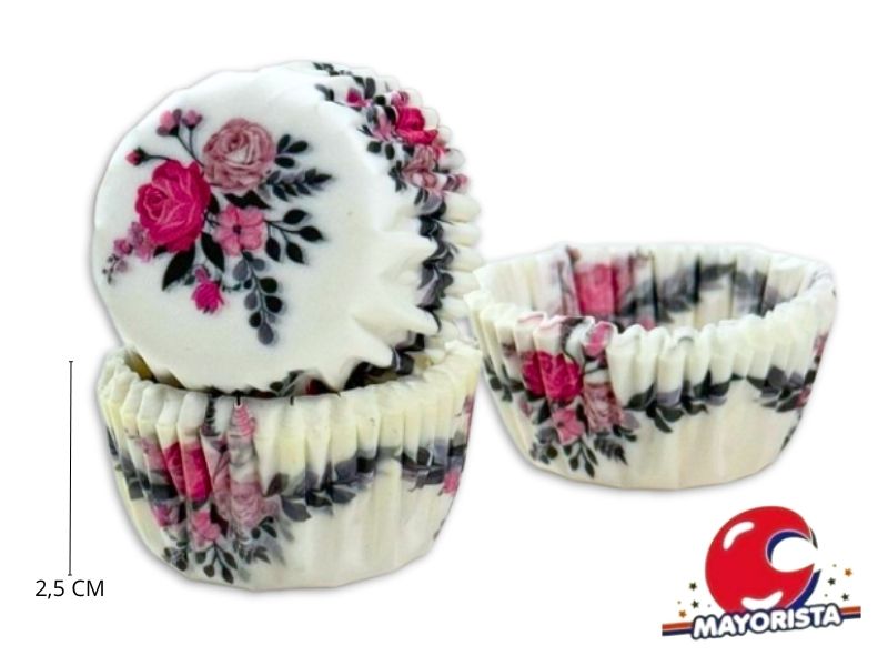 PIROTINES N 8 X 25 BLANCO CON FLORES (CONVIDA)