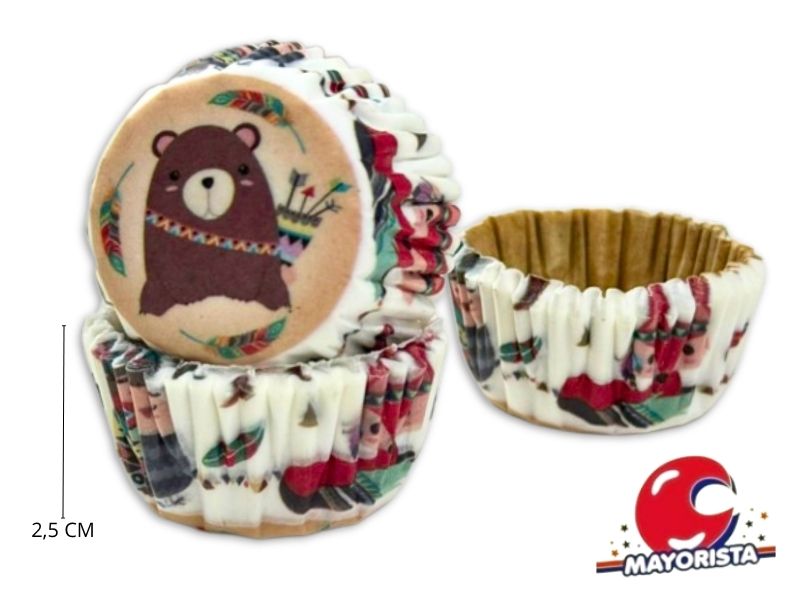 PIROTINES N 8 X 25 BLANCO CON ANIMALITOS (CONVIDA)