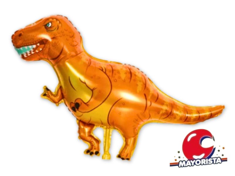 GLOBO MYLAR SILUETA DINOSAURIO T REX NARANJA 104X77CM (DBCY-B0420) CHG