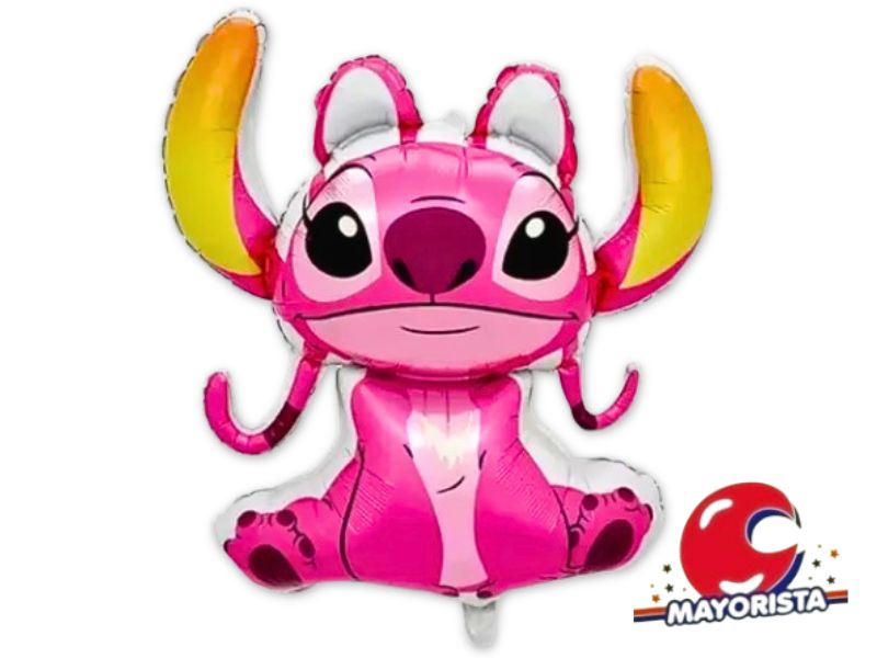 GLOBO MYLAR SILUETA ANGELA SENTADA ROSA 60 CM (BKT485) CHG