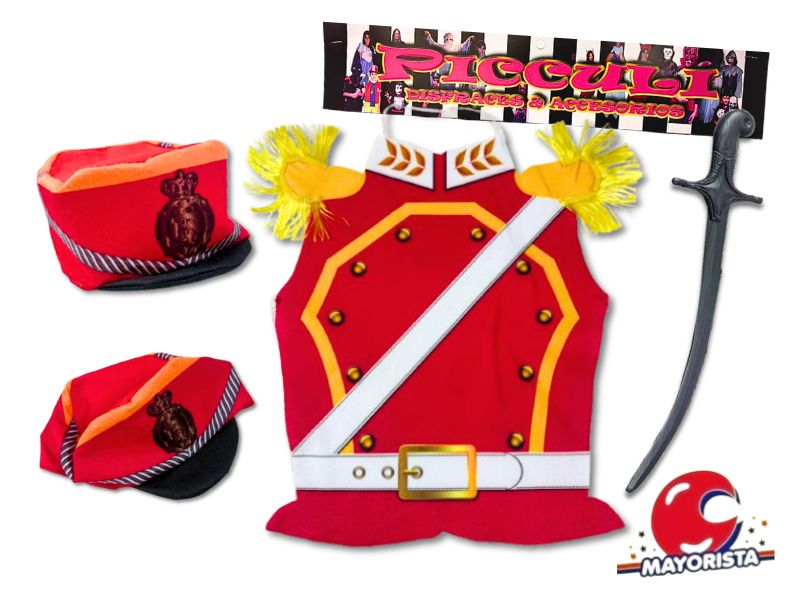 SET DISFRAZ REALISTA C/PECHERA PANO, GORRO Y ESPADA - PICCULI