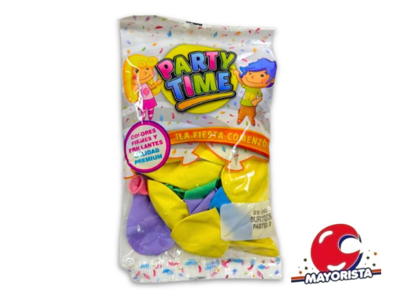 GLOBOS 12 X 25 PASTEL MULTICOLOR BOMBUCHA