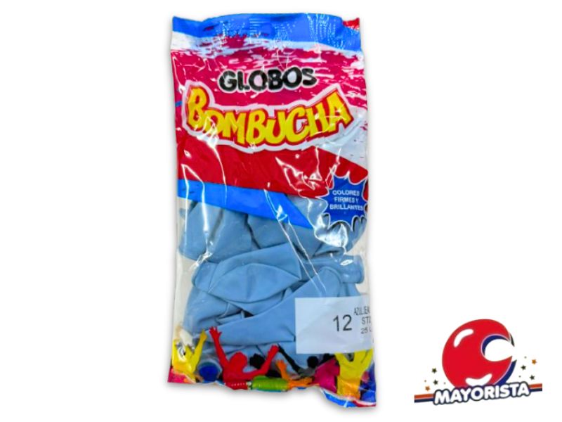GLOBOS 12 X 25 STANDARD AZUL JEANS BOMBUCHA