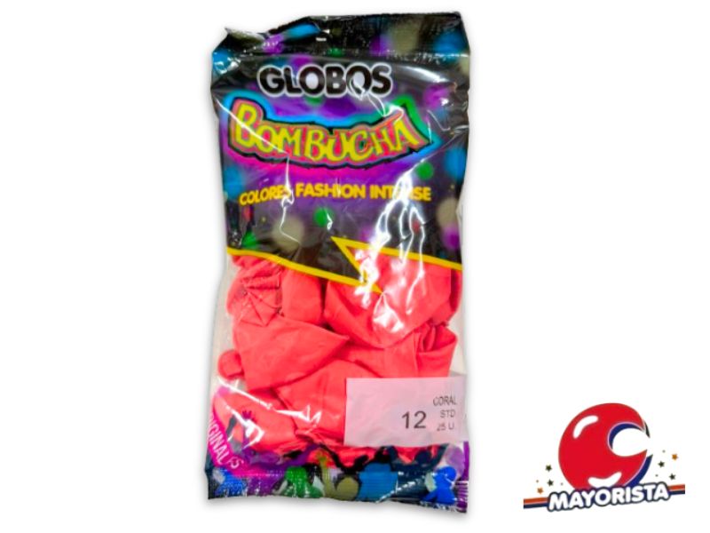 GLOBOS 12 X 25 STANDARD CORAL BOMBUCHA