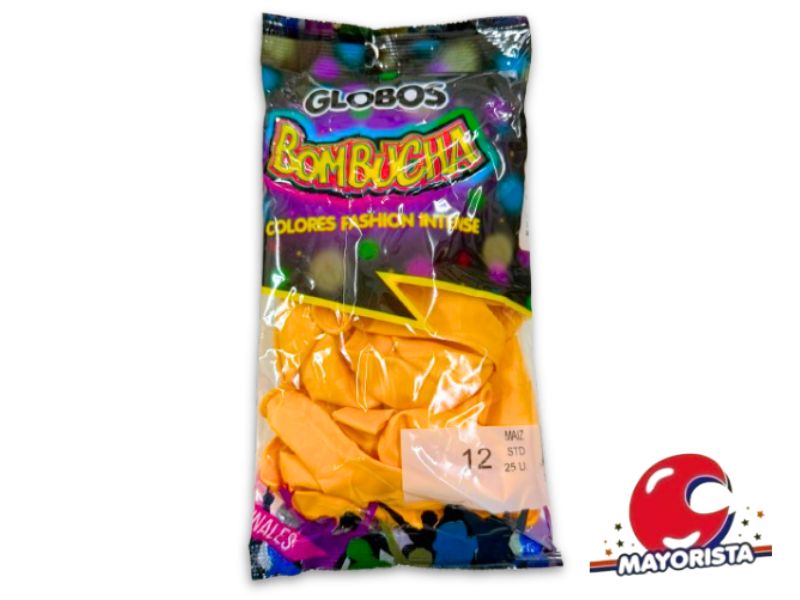 GLOBOS 12 X 25 STANDARD MAIZ BOMBUCHA