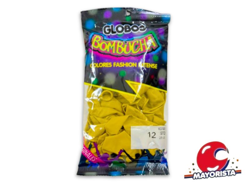 GLOBOS 12 X 25 STANDARD MOSTAZA BOMBUCHA