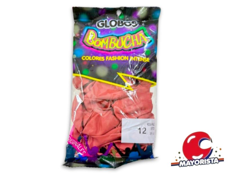 GLOBOS 12 X 25 STANDARD ROSA PALO BOMBUCHA