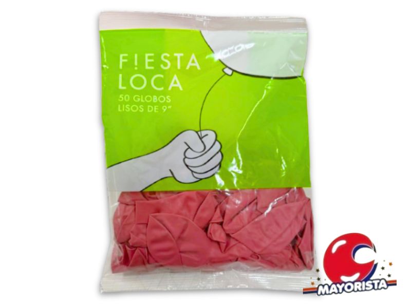 GLOBOS 9 X 50 STANDARD ROSA GOLD - FIESTA LOCA