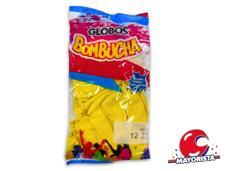 GLOBOS 12 X 25 STANDARD AMARILLO BOMBUCHA