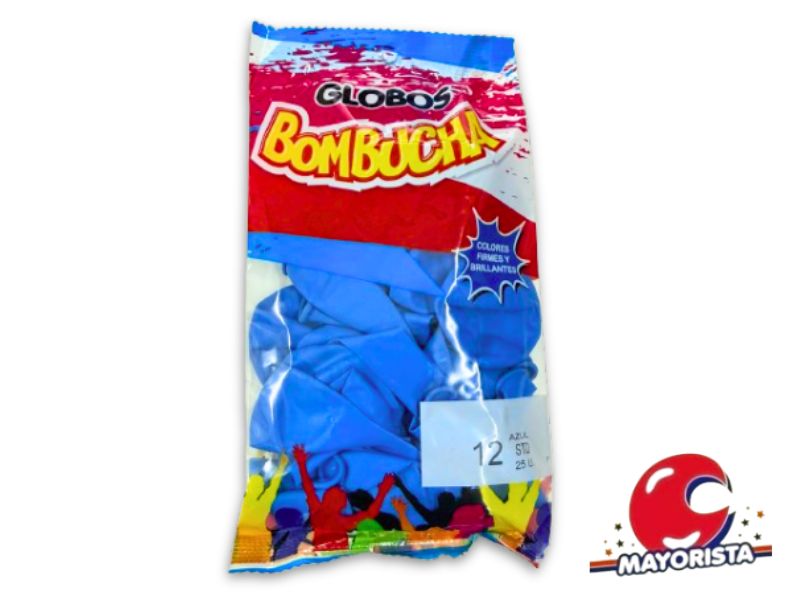 GLOBOS 12 X 25 STANDARD AZUL BOMBUCHA