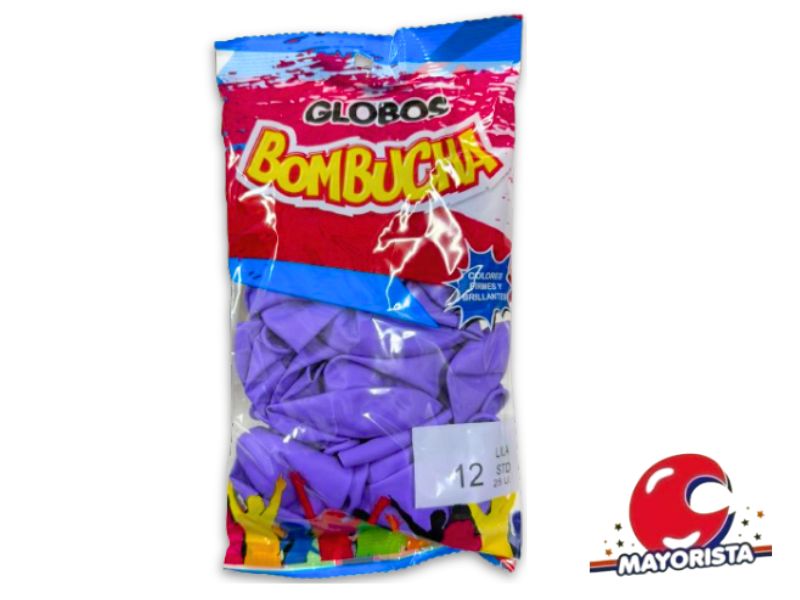 GLOBOS 12 X 25 STANDARD LILA BOMBUCHA