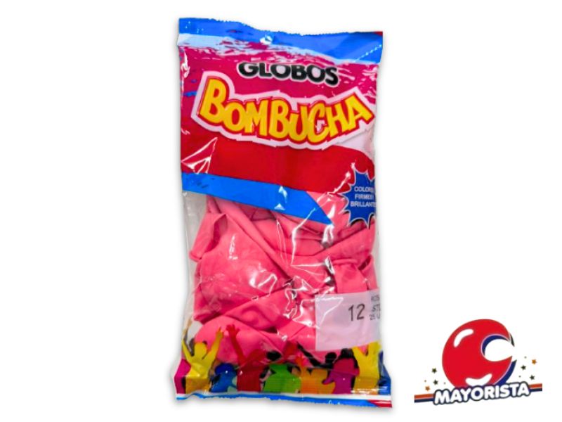 GLOBOS 12 X 25 STANDARD ROSA BOMBUCHA