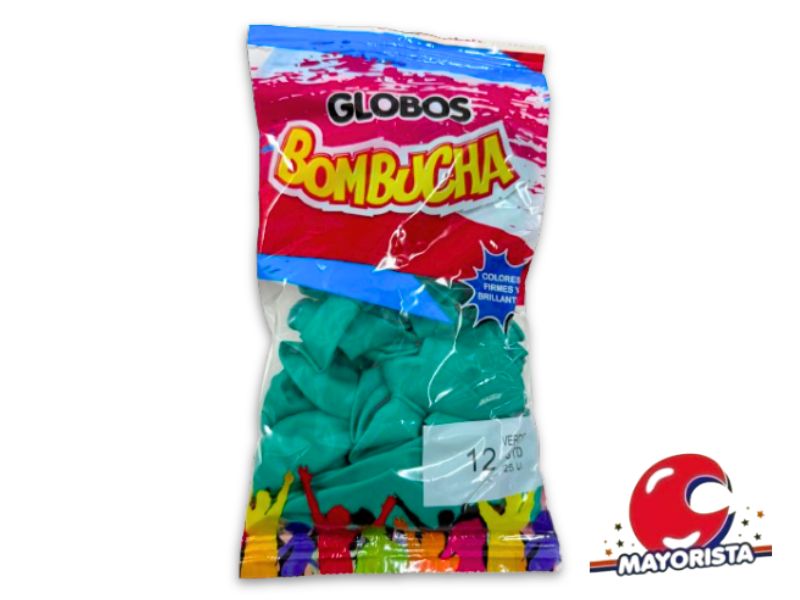 GLOBOS 12 X 25 STANDARD VERDE BOMBUCHA