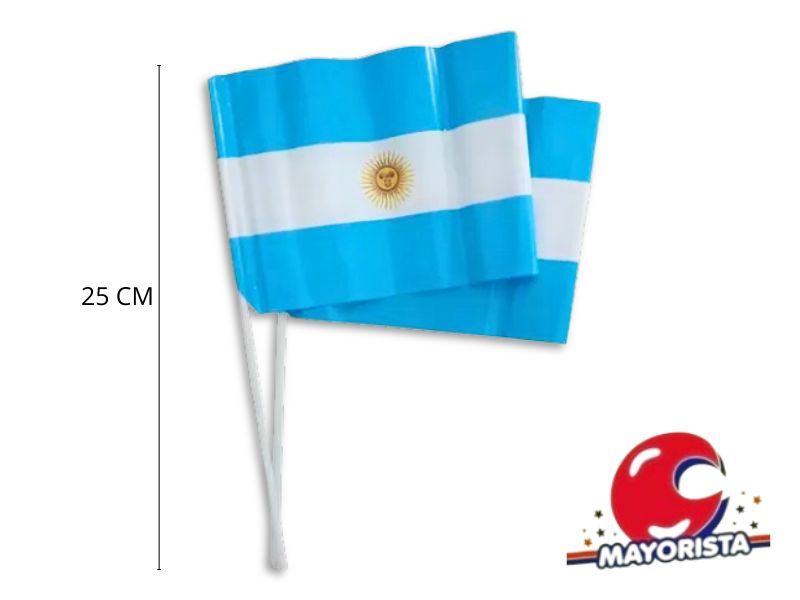 BANDERA ARGENTINA PLASTICA  25X15 C/SOL (ARG16) ANTONIO