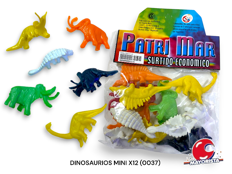 DINOSAURIOS MINI X12 (8 MODELOS) - PATRIMAR