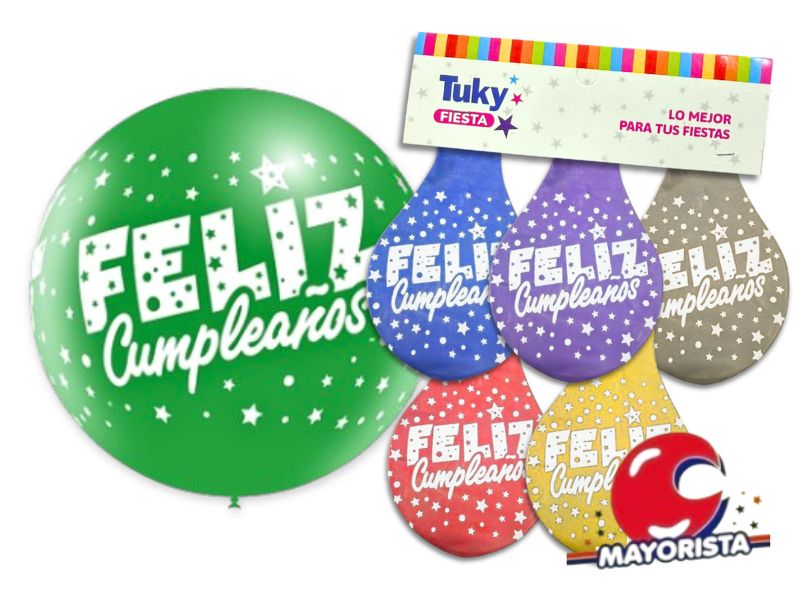 GLOBO PINATA SUPER FELIZ CUMPLEANOS VS COLORES - TUKY