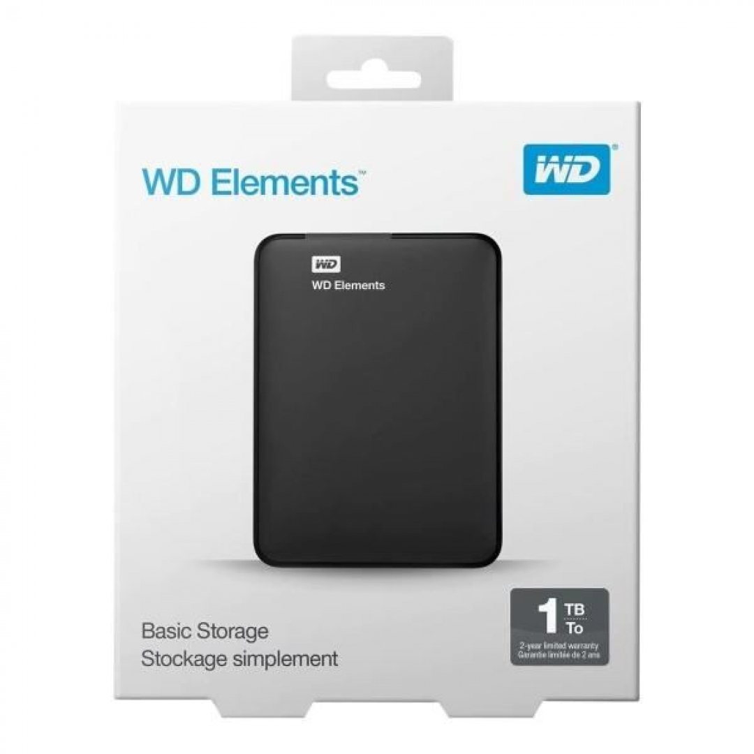 WD HD USB 1TB PORTABLE ELEMENTS BLACK USB 3.0 2.5